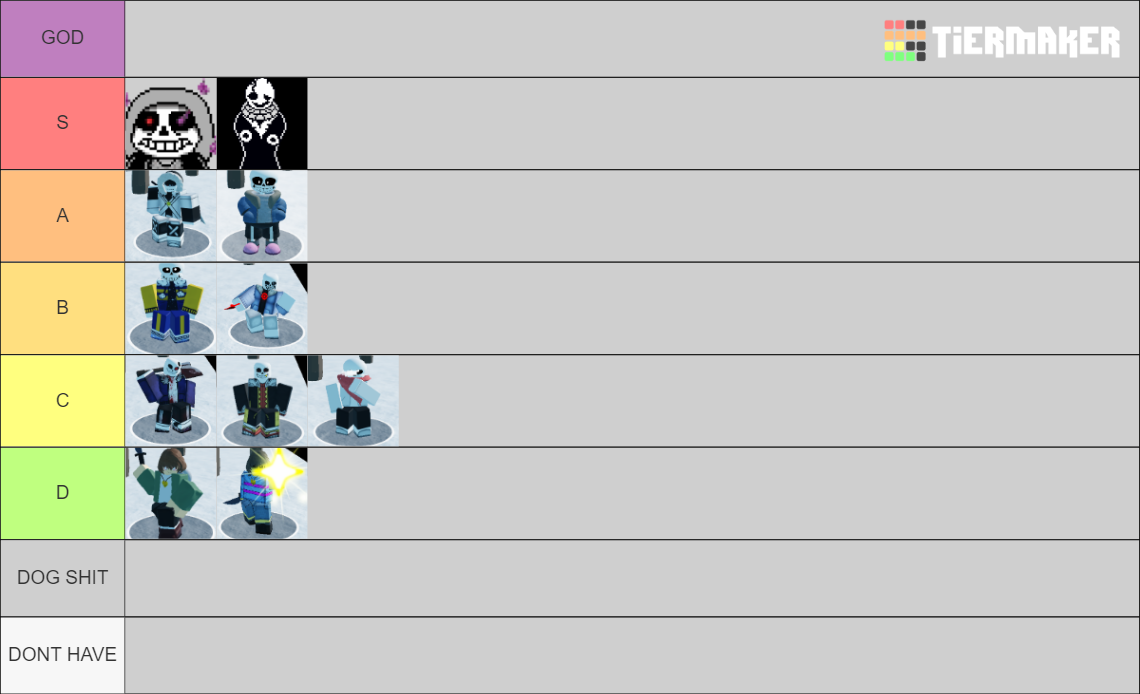 Undertale AU tower defense Tier List (Community Rankings) - TierMaker