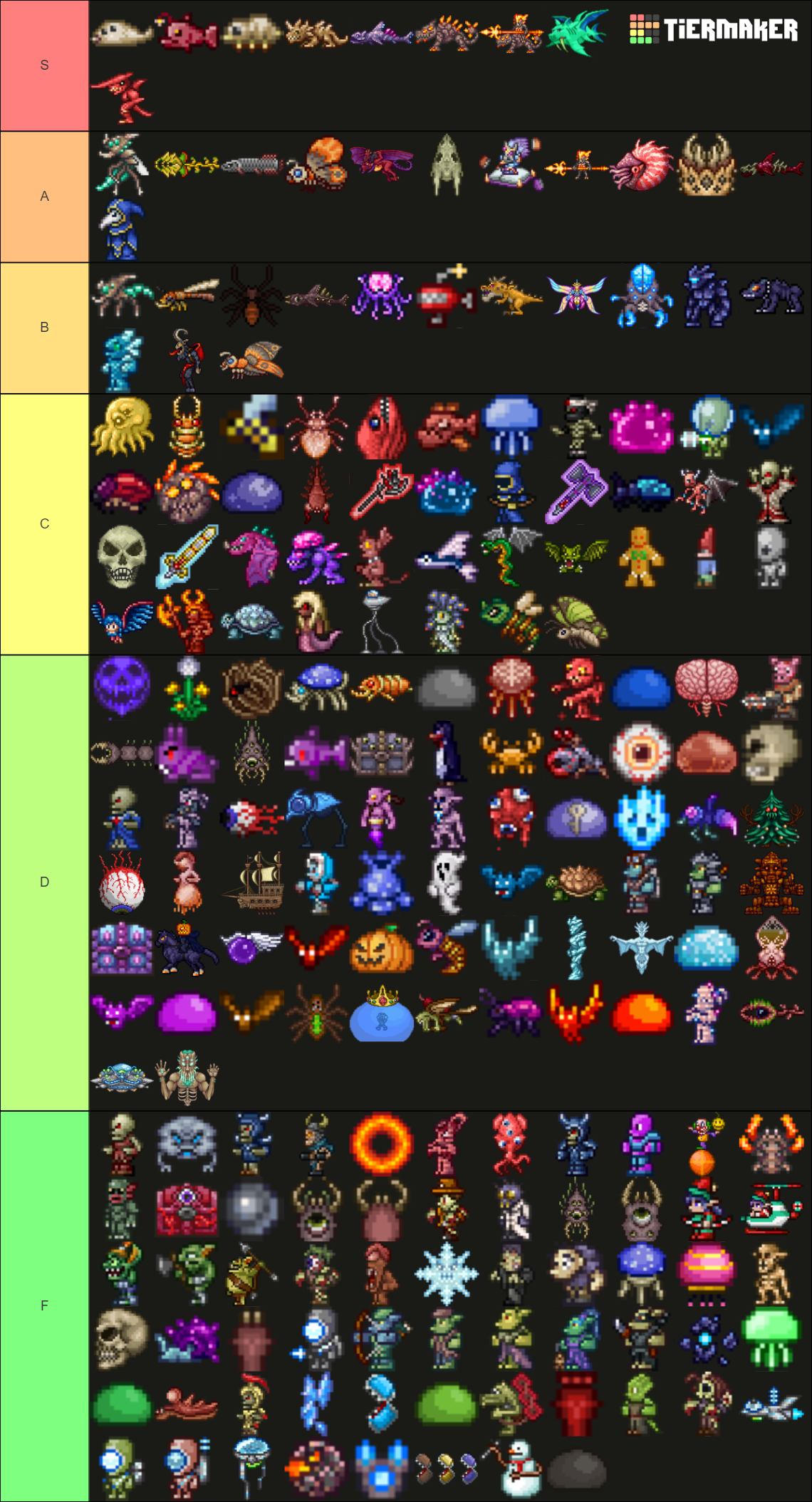 Terraria Enemies (Journey's End) Tier List (Community Rankings) - TierMaker