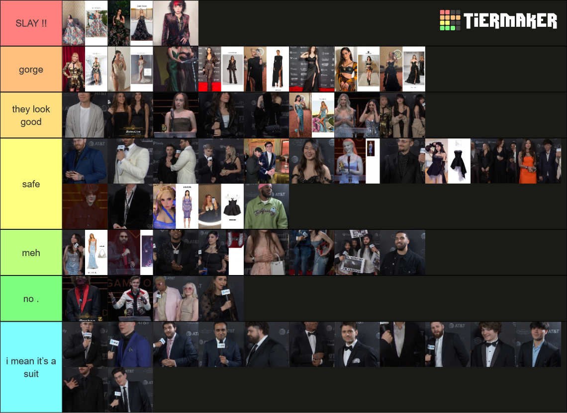 streamer awards outfits 2023 Tier List Rankings) TierMaker