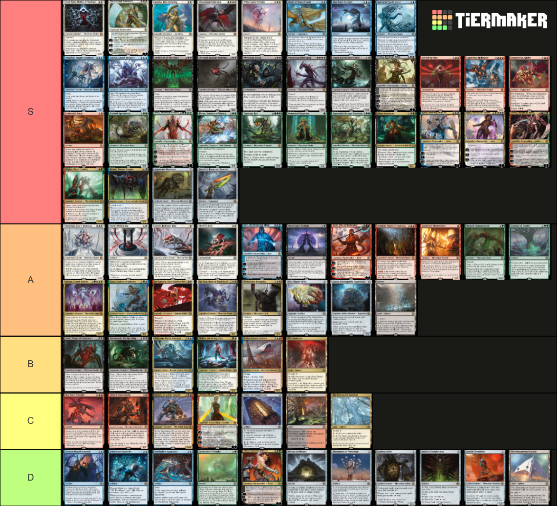 Phyrexia All Will Be One Compleat Card Set Tier List