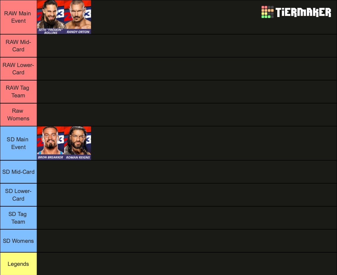WWE 2K23 Full Roster Complete Tier List Rankings) TierMaker