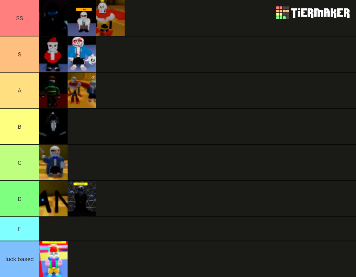 Undertale Judgement Day Sans Tier List (community Rankings) - Tiermaker