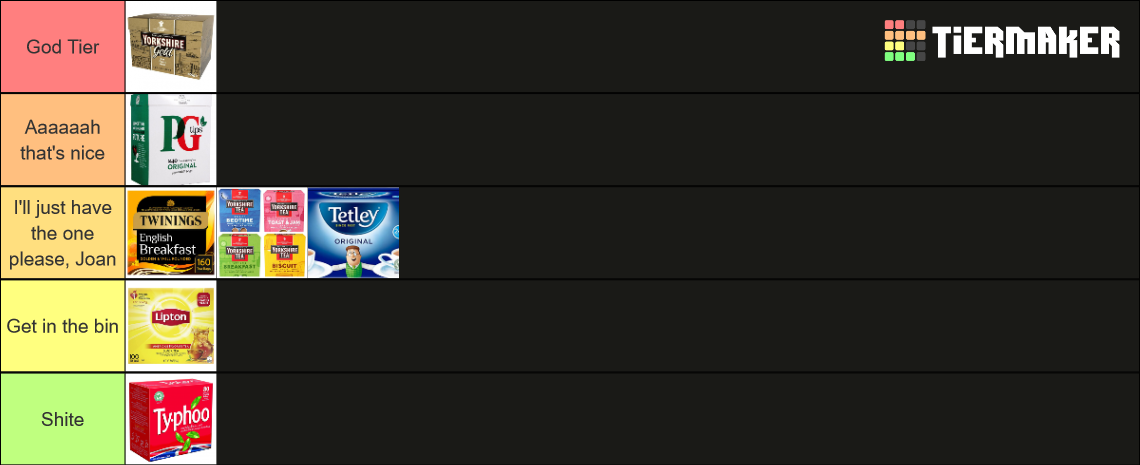 Tea Place Ranking Tea Brands Tier List (Community Rankings) - TierMaker