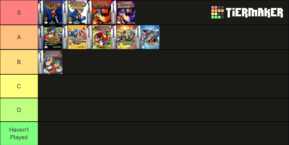Megaman Battle Network Games Tier List (Community Rankings) - TierMaker