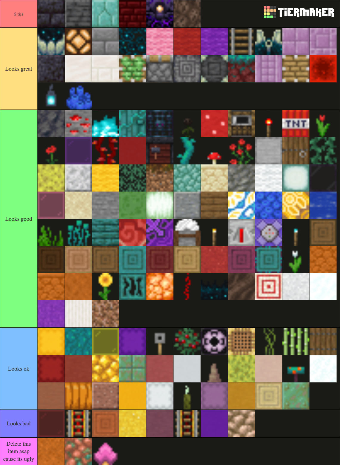 Minecraft Every Block Part 2 Tier List Community Rankings Tiermaker Minecraft Every Block Part 2 Tier List Community Rankings Tiermaker