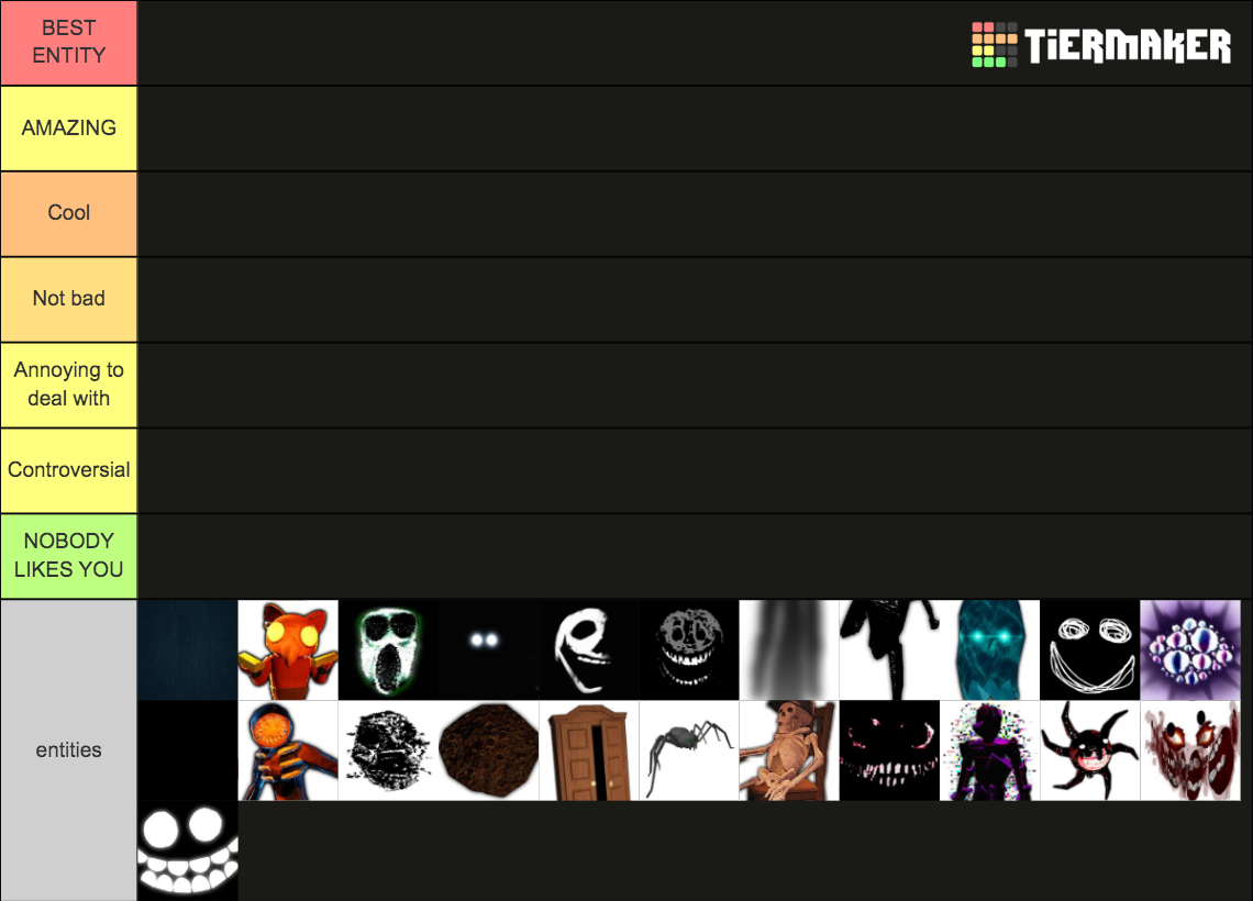 Roblox DOORS 👁️ Entities! Tier List (Community Rankings) - TierMaker