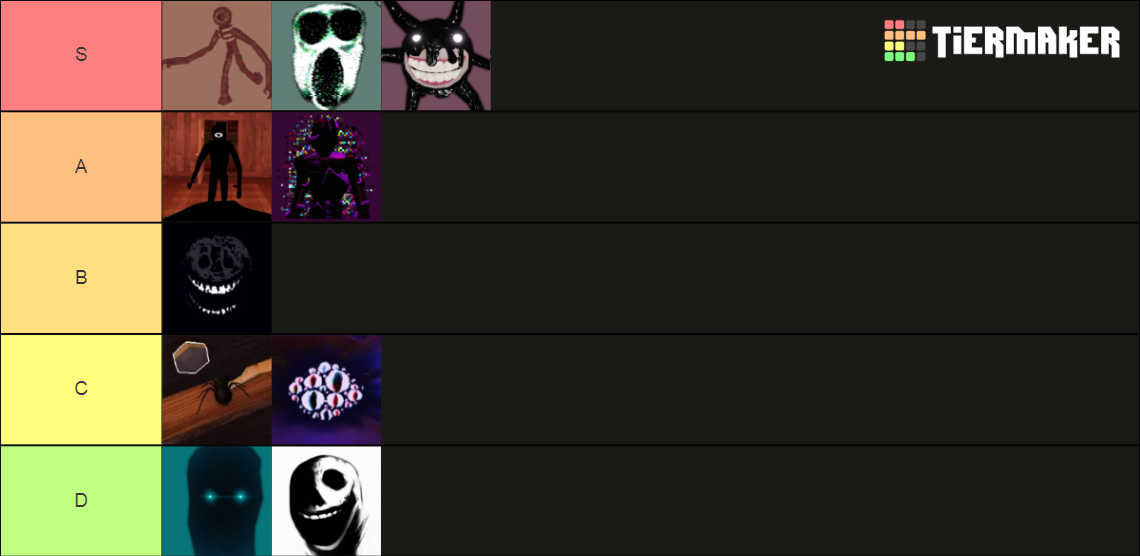 Roblox DOORS monsters Tier List Rankings) TierMaker