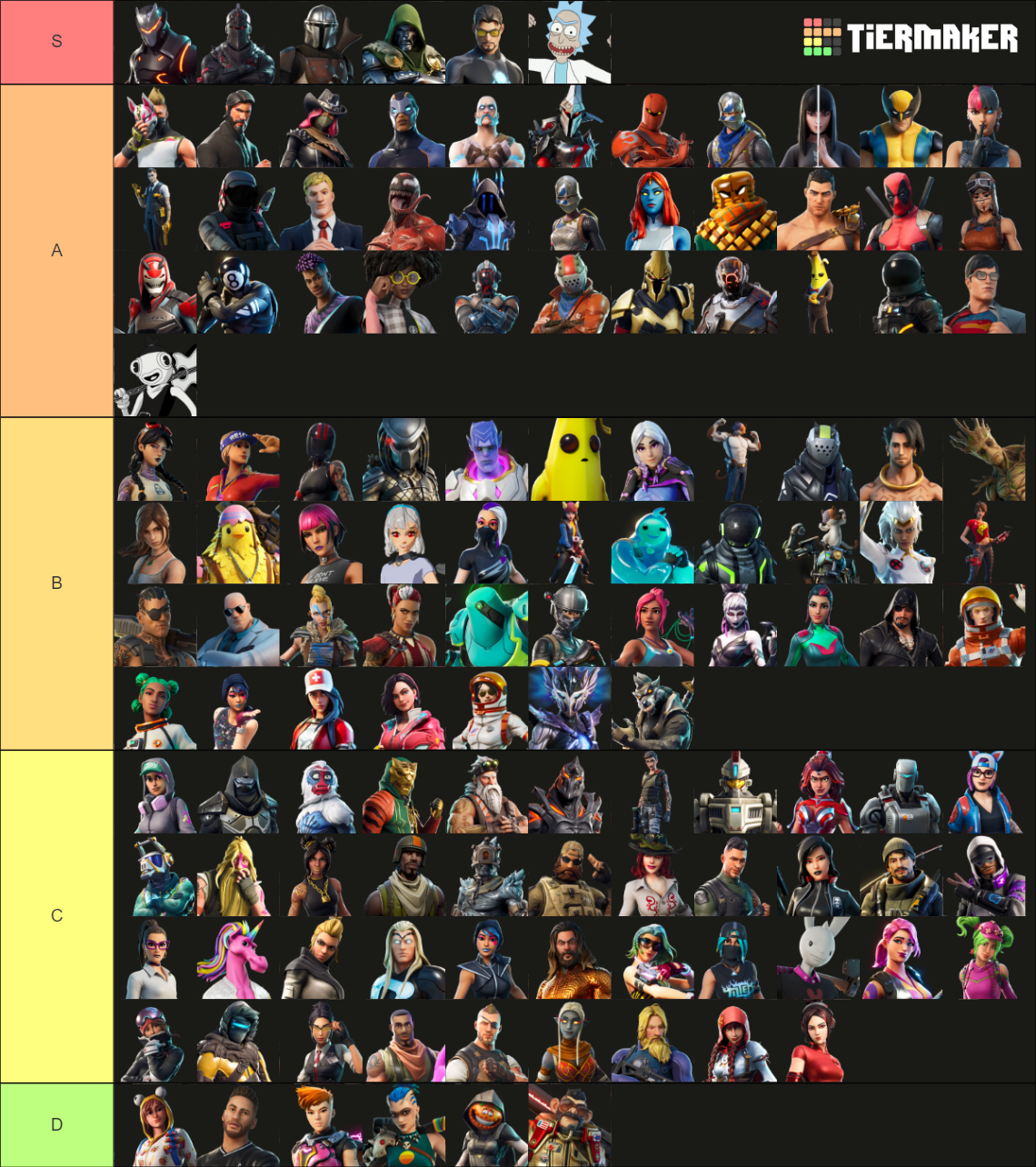 Fortnite Seasons (C1S1 C2S8) Tier List (Community Rankings)   TierMaker