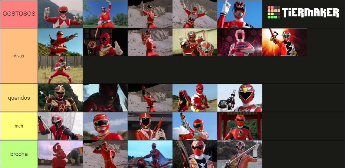 Red Power Rangers Ranked Updated For 2022 Tier List Community Rankings Tiermaker 7794
