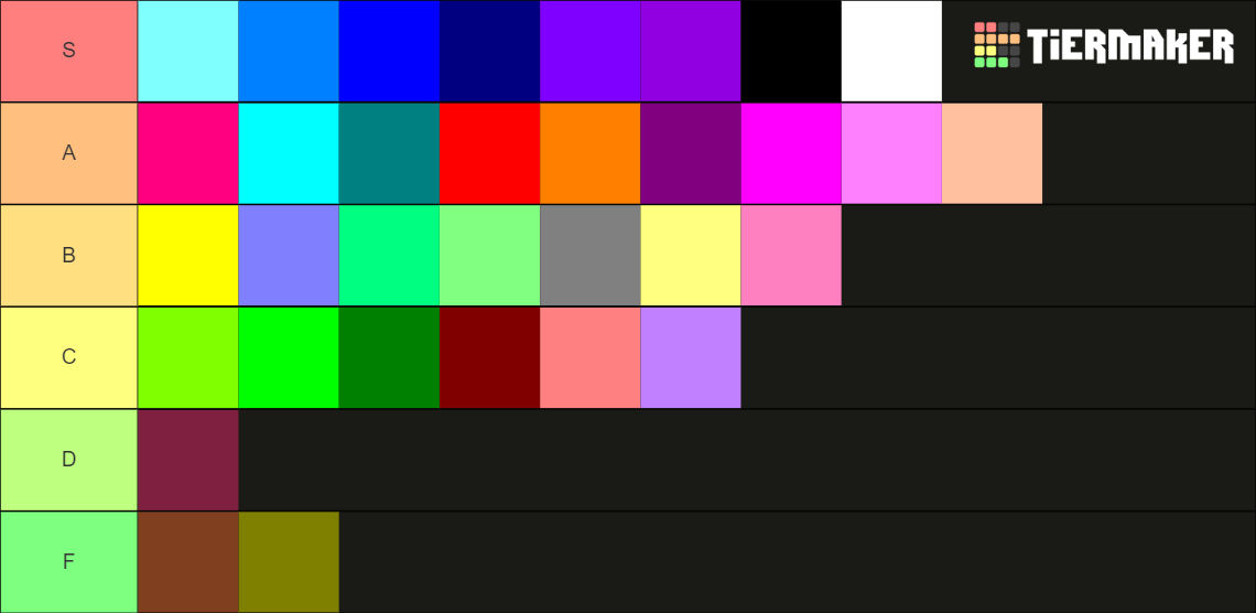 Extended Color Wheel Colors Tier List (Community Rankings) - TierMaker