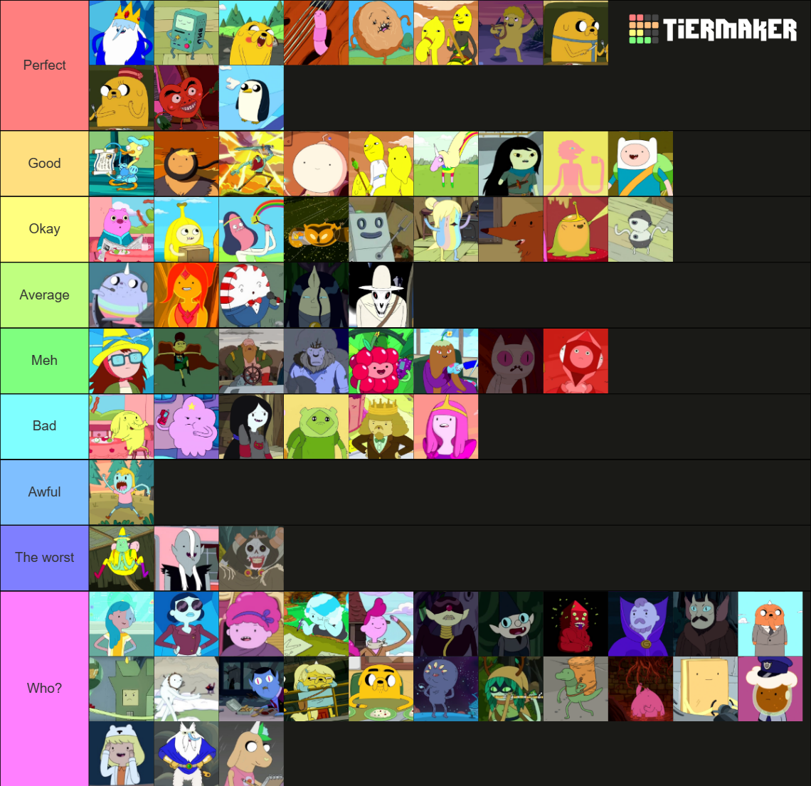 Adventure Time Characters (Major And Recurring) Tier List (Community ...