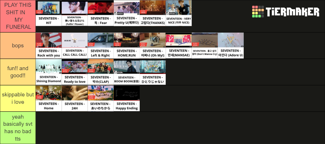 Svt Title Tracks Tier List Community Rankings Tiermaker