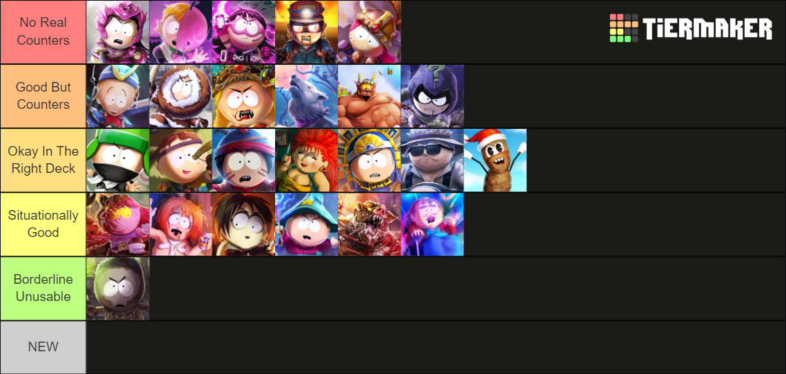 South Park Phone Destroyer All Cards Tier List Rankings) TierMaker