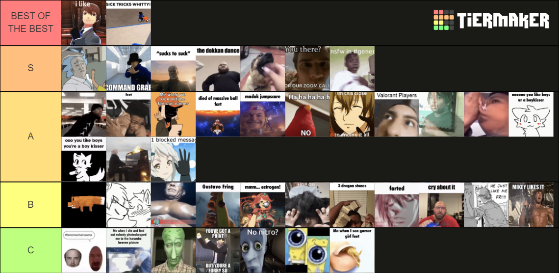 BEST GIFS Tier List (Community Rankings) - TierMaker