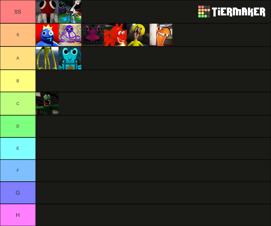 rainbow friends Tier List (Community Rankings) - TierMaker