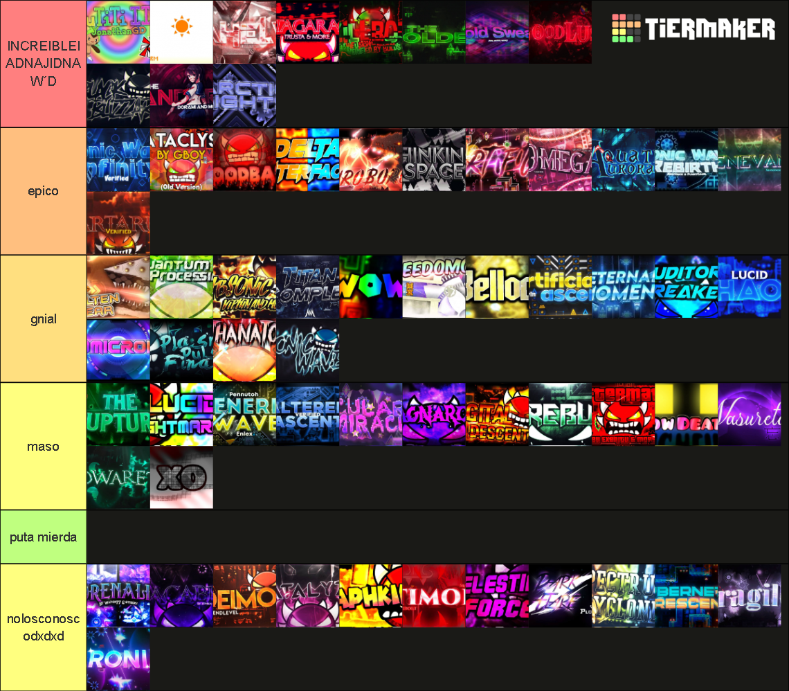 Best levels geometry dash demon list tier list community rankings