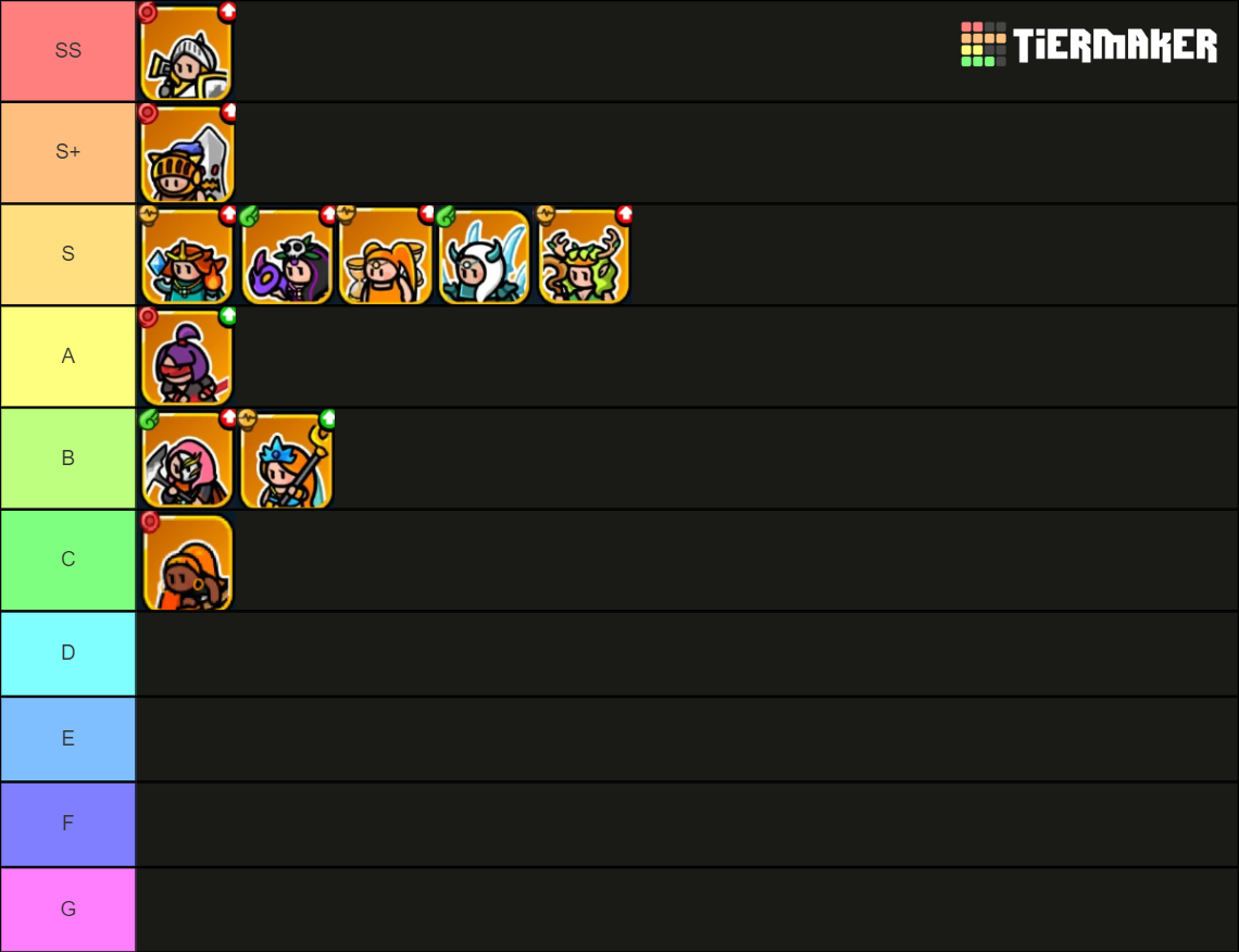 Legendary Hero Tier Table Of Rumble Heroes : Adventure RPG Tier List ...