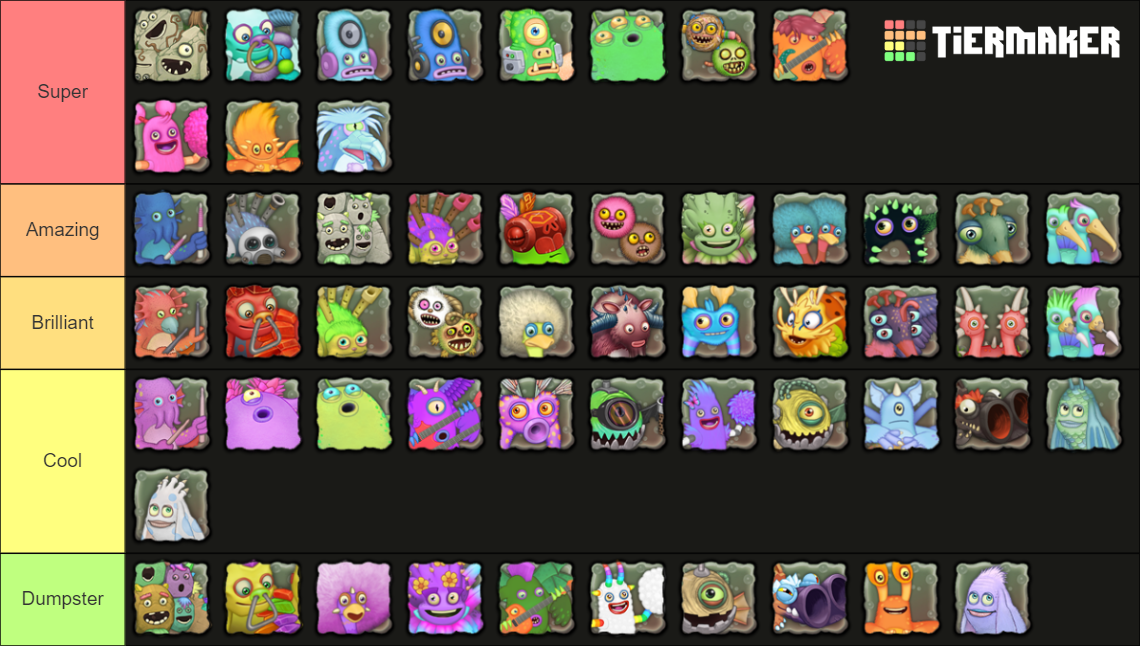 My Singing Monsters All Monsters Tier List (Community Rankings) - TierMaker