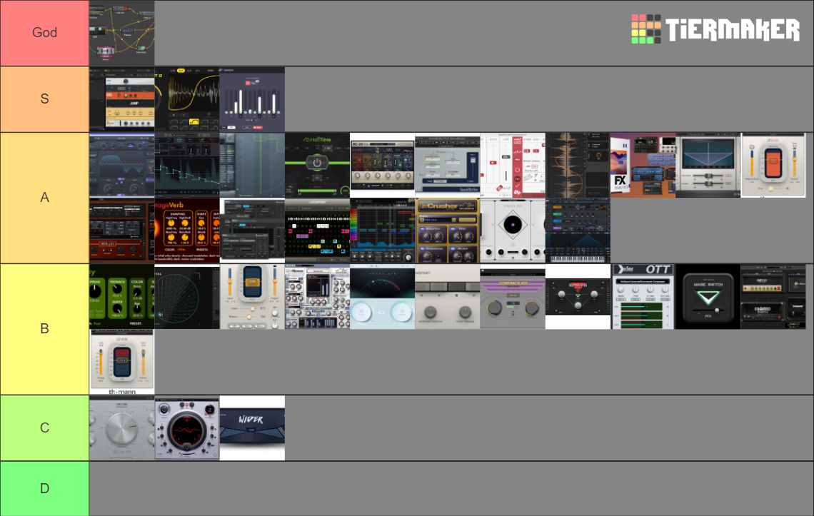 FX VST Plugin Tierlist Tier List Rankings) TierMaker