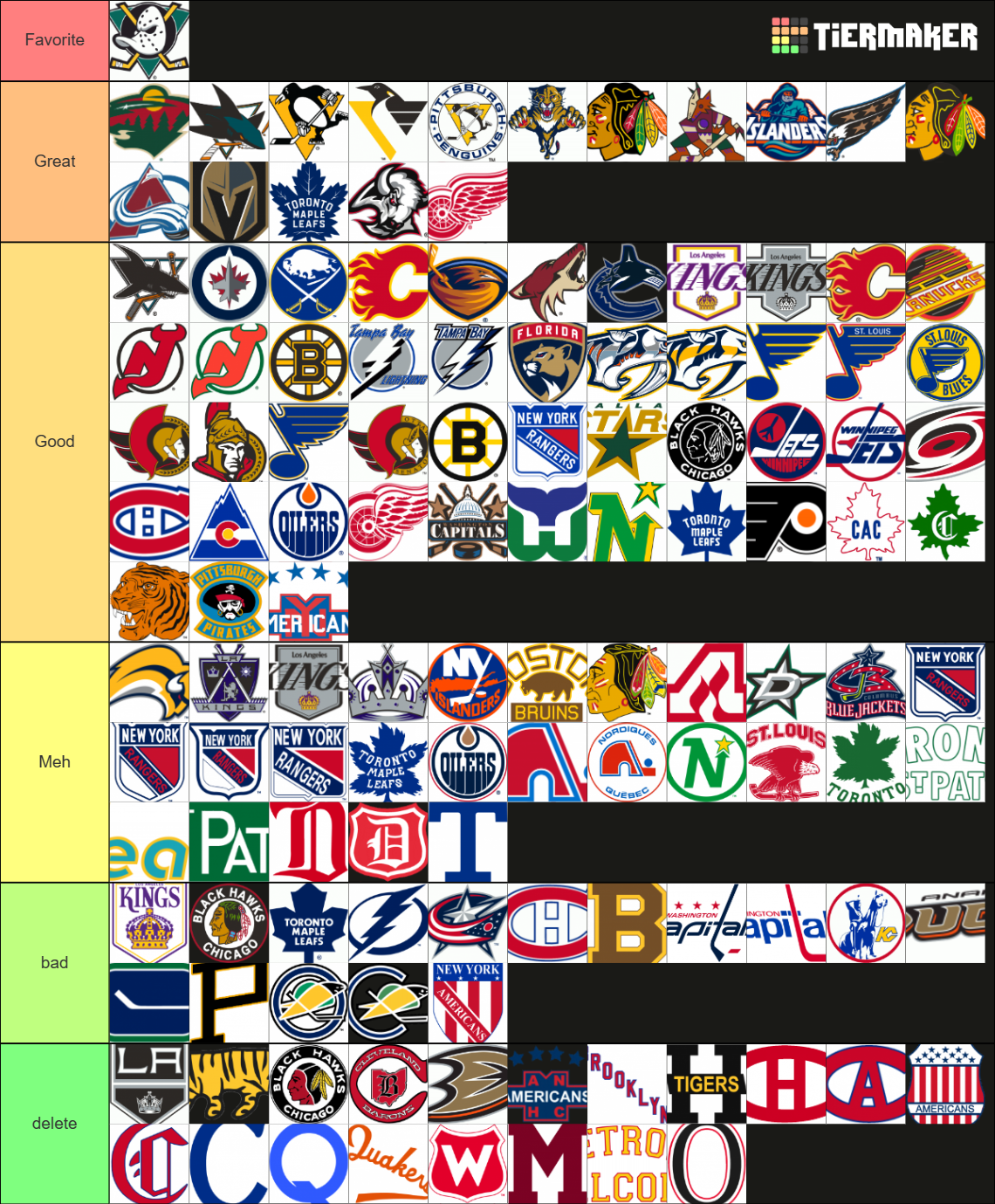 Nhl All Time Primary Logos Tier List Community Rankings Tiermaker 