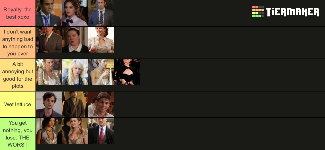 Gossip Girls Tier List Rankings) TierMaker