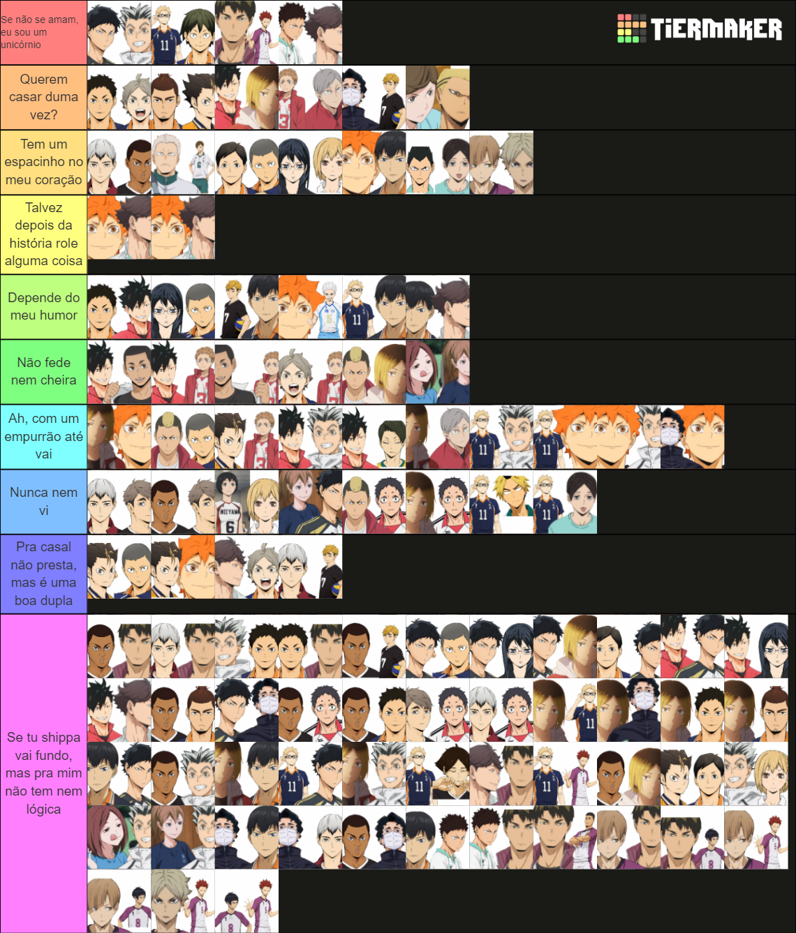 100 Haikyuu Ships Tier List (Community Rankings) - TierMaker