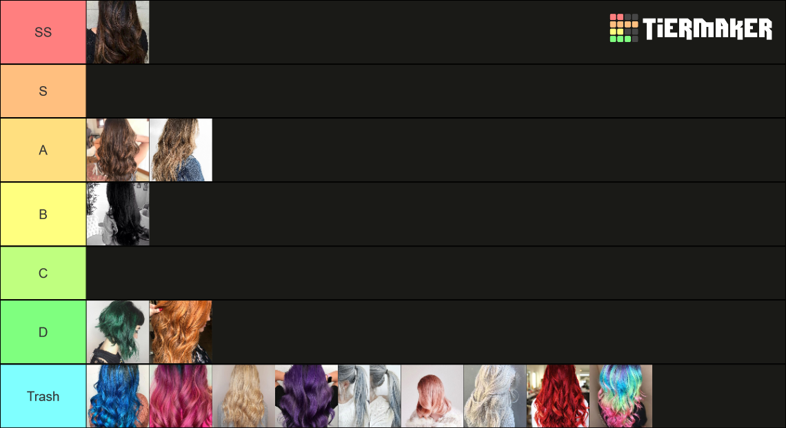 Hair Color Tier List Community Rankings Tiermaker