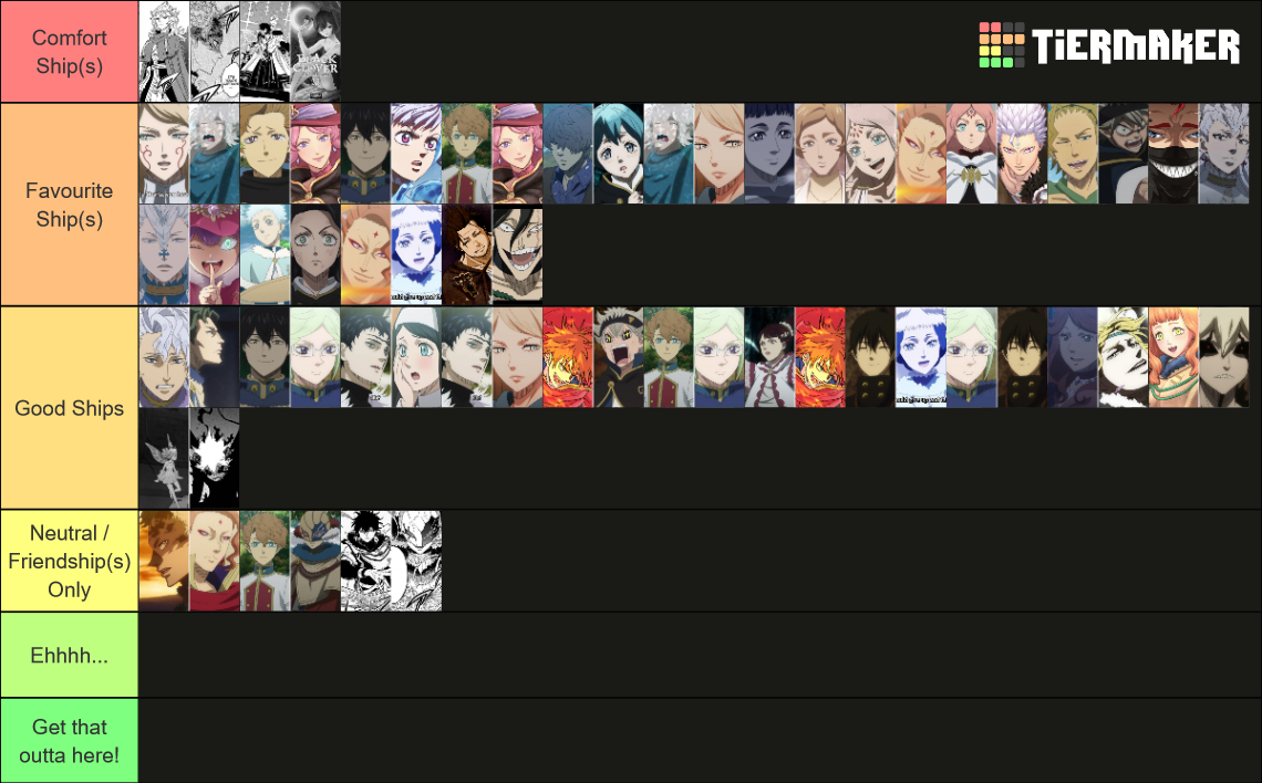 Top Black Clover Ships Tier List Rankings) TierMaker