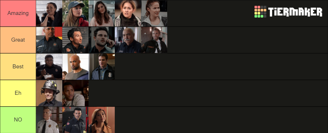 station 19 characters Tier List (Community Rankings) - TierMaker