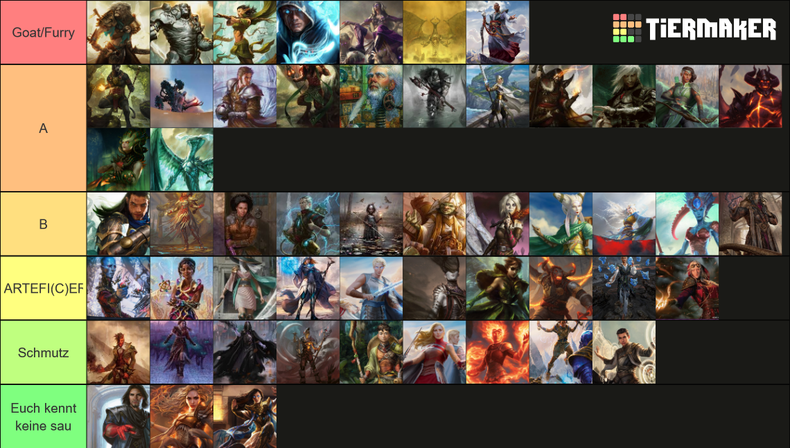 MTG Planeswalker Tier List Rankings) TierMaker