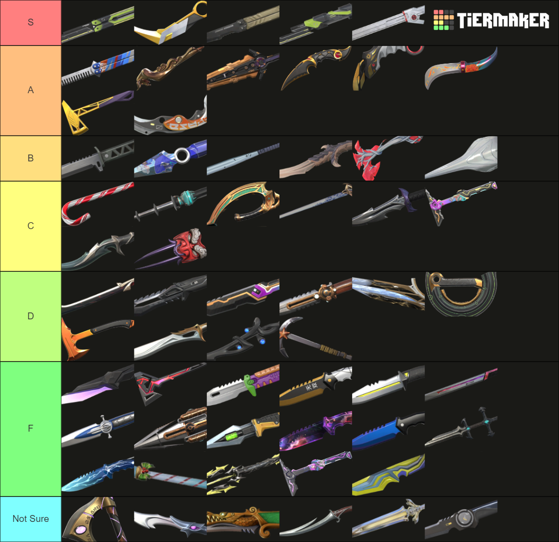 Valorant Knife Skins (OUTDATED) Tier List (Community Rankings) - TierMaker