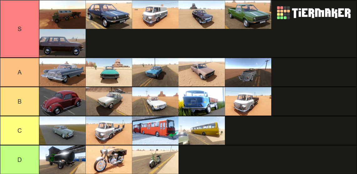 The Long Drive vehicles Tier List (Community Rankings) - TierMaker