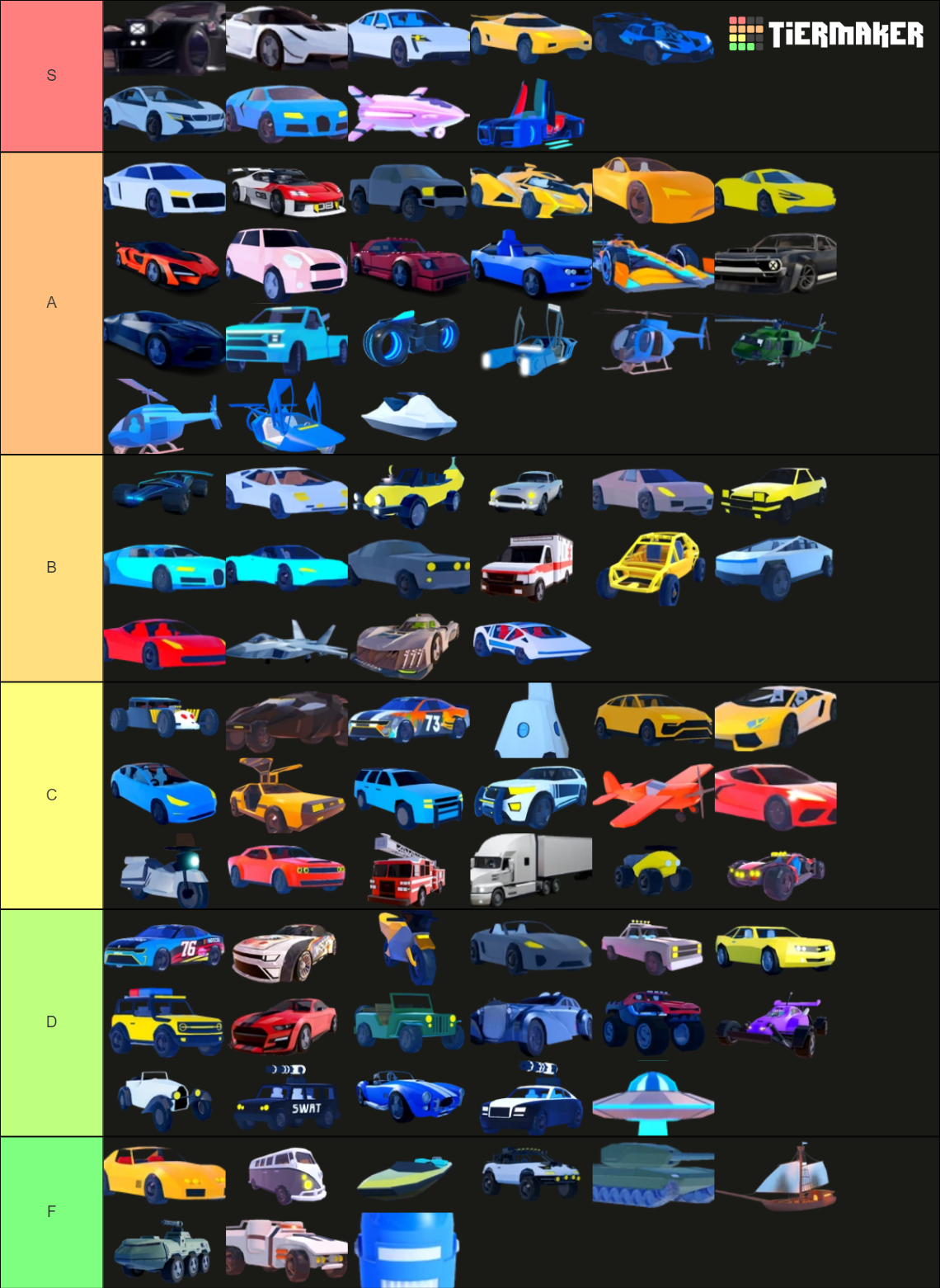 Jailbreak Vehicles (Updated April 2023) Tier List (Community Rankings ...