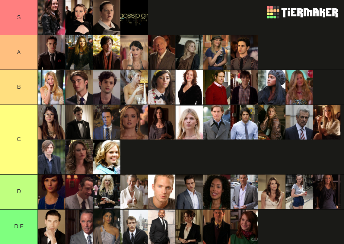 Gossip Girl Characters (ALL) Tier List (Community Rankings) - TierMaker