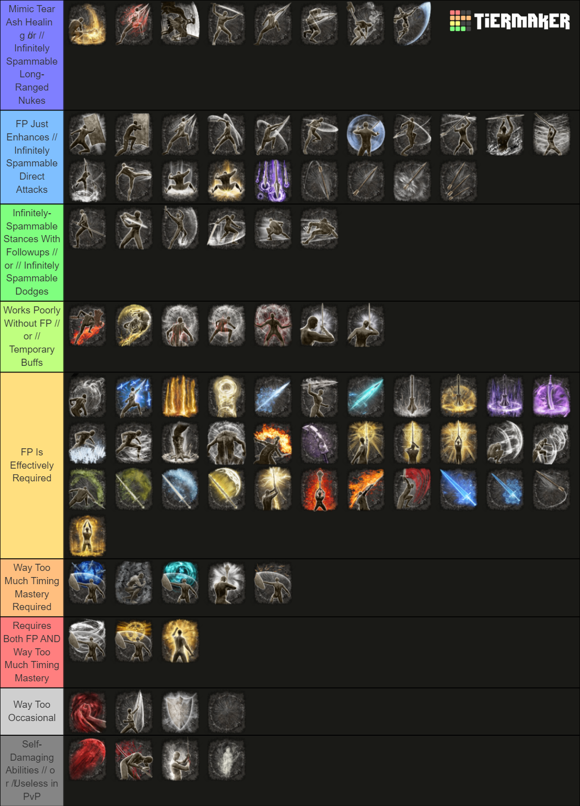 elden ring ashes of war Tier List Rankings) TierMaker