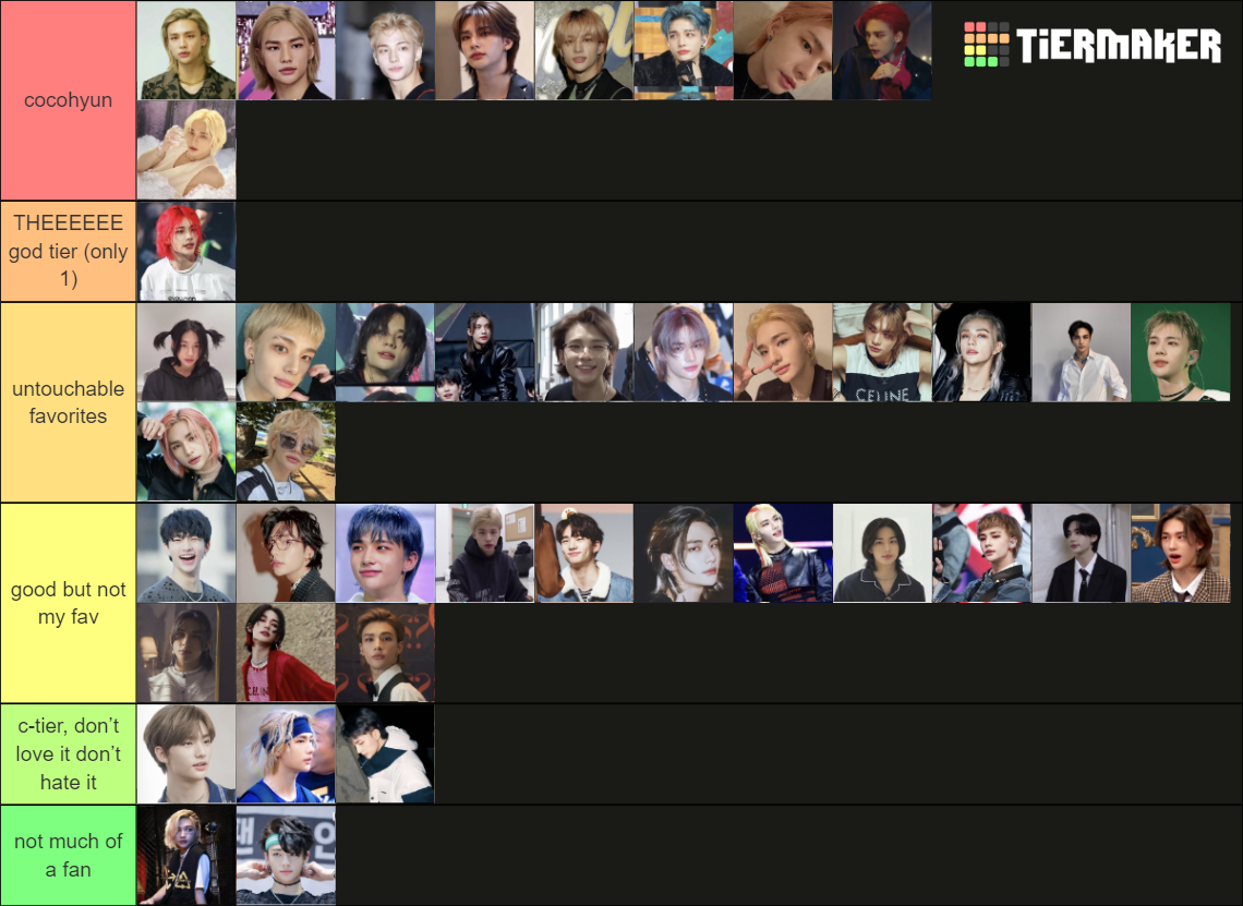 hyunjin hair colors/styles Tier List Rankings) TierMaker