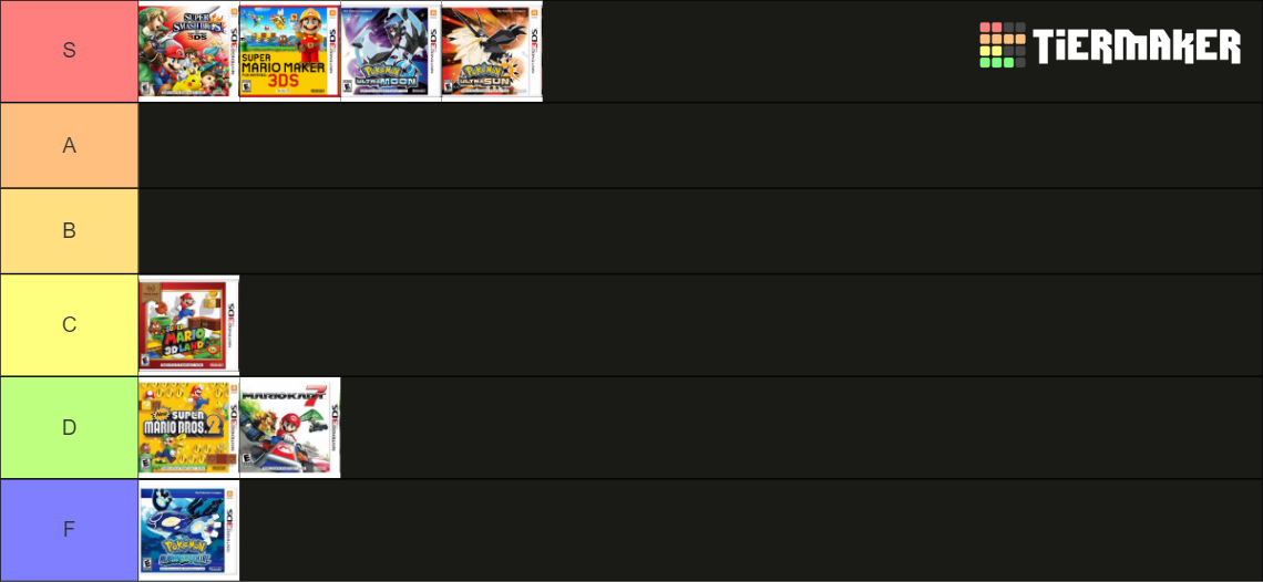 3DS Games Tier List Rankings) TierMaker