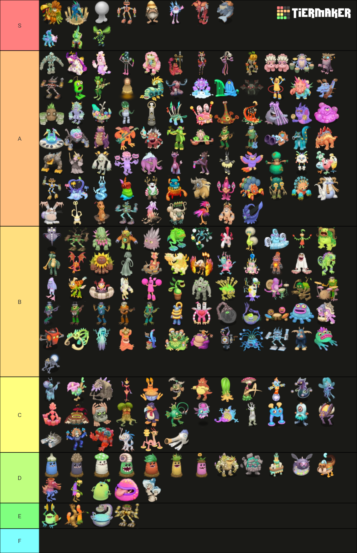 Every My Singing Monsters Monster July 2023 Tier List (Community ...