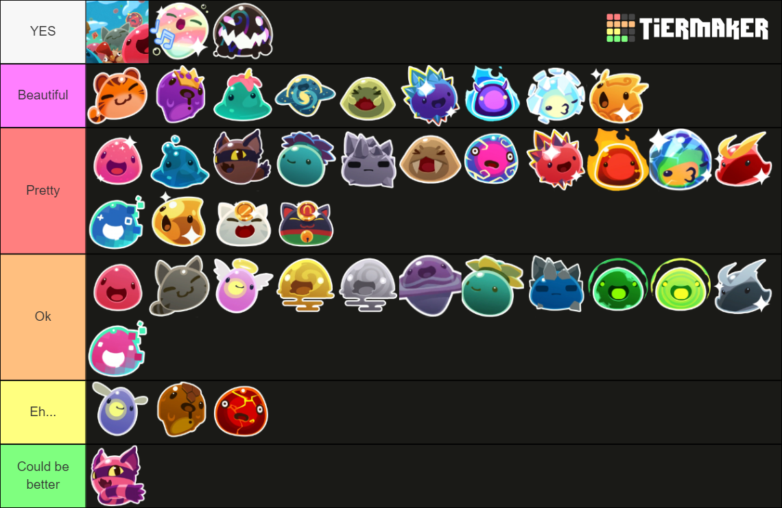 Ranking every slime in slime rancher (dlc skins included)-- Tier List ...