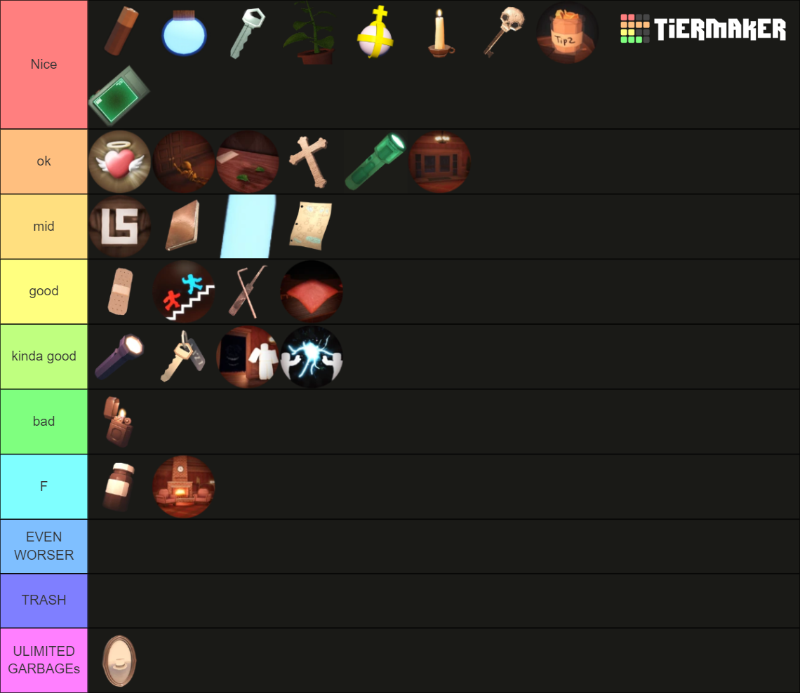 Doors Items And Some badges Tier List Rankings) TierMaker