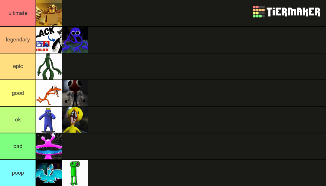 rainbow friends monsters Tier List (Community Rankings) - TierMaker