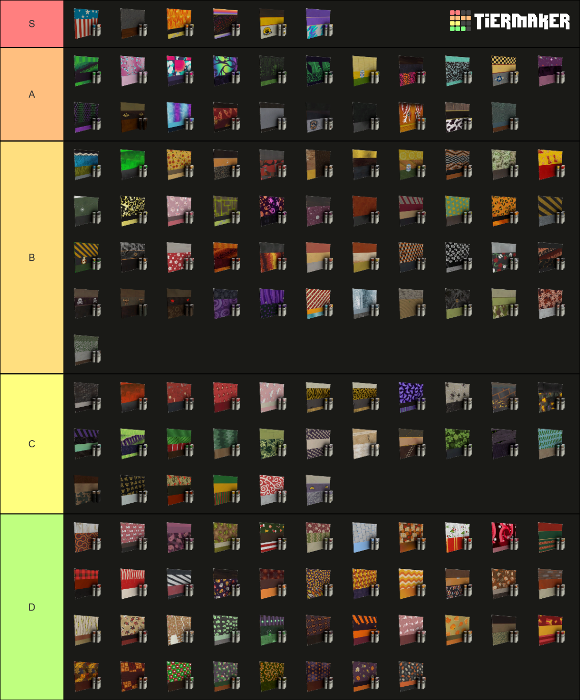 TF2 All War Paints (Summer '23) Tier List Rankings) TierMaker
