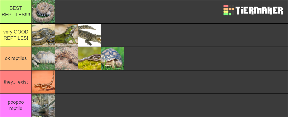 Reptile Tier List Community Rankings TierMaker Reptile Tier List Community Rankings TierMaker