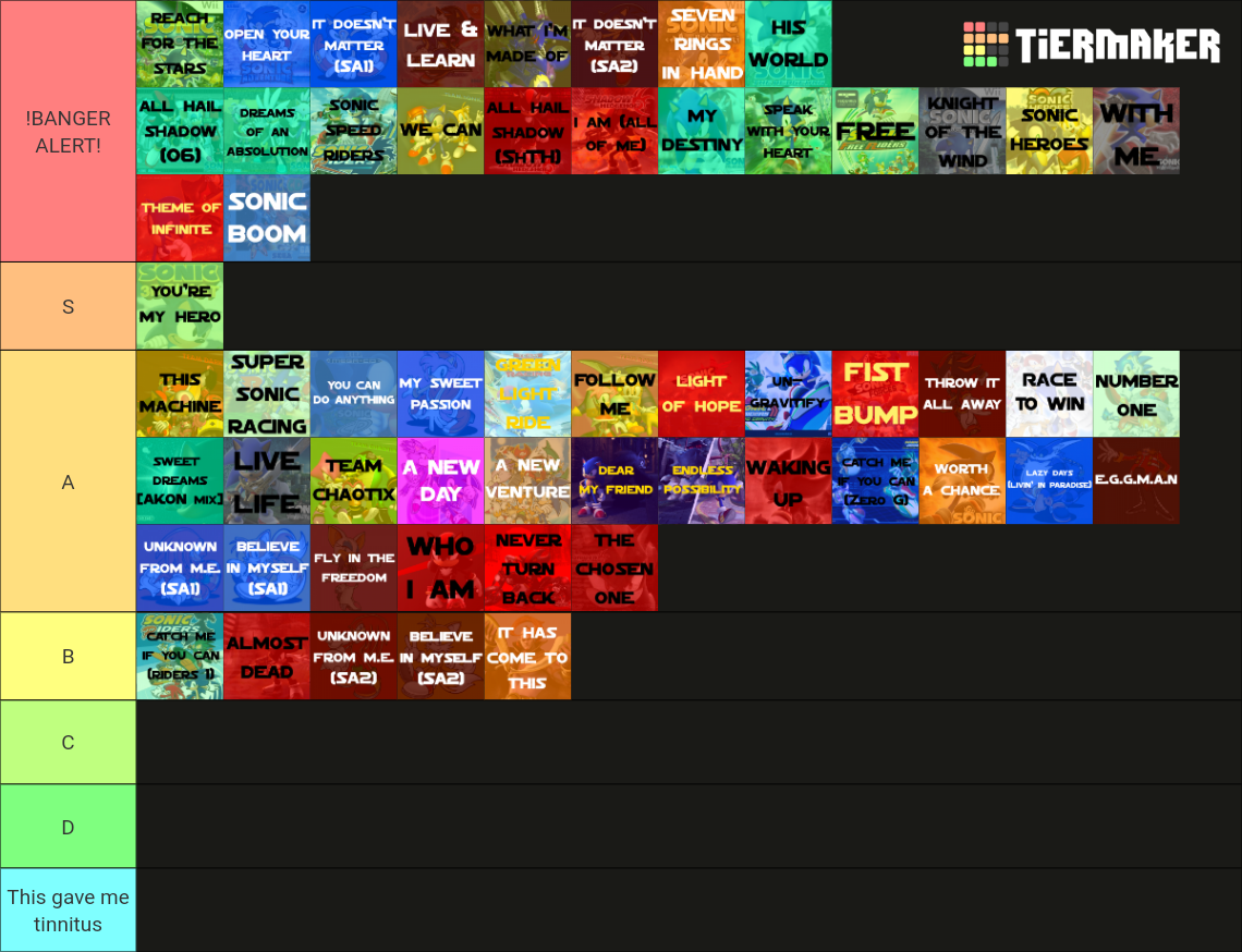 Sonic Songs Tier List Community Rankings TierMaker sonic-songs-tier-list-community-rankings-tiermaker