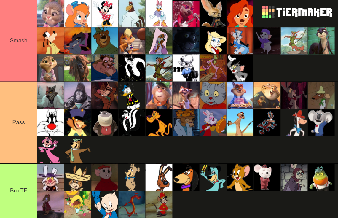 smash or pass furry tier list