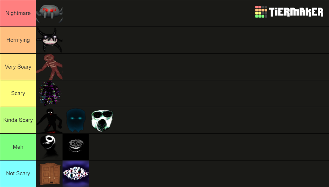 Roblox DOORS Entitys Scariness Tier List (Community Rankings) - TierMaker