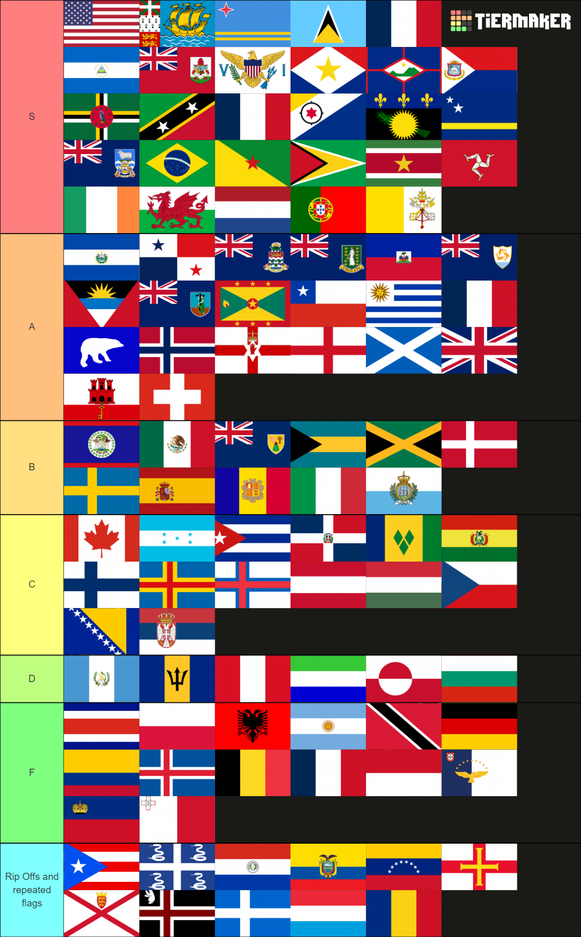 Ultimate Flags Tier List (community Rankings) - Tiermaker