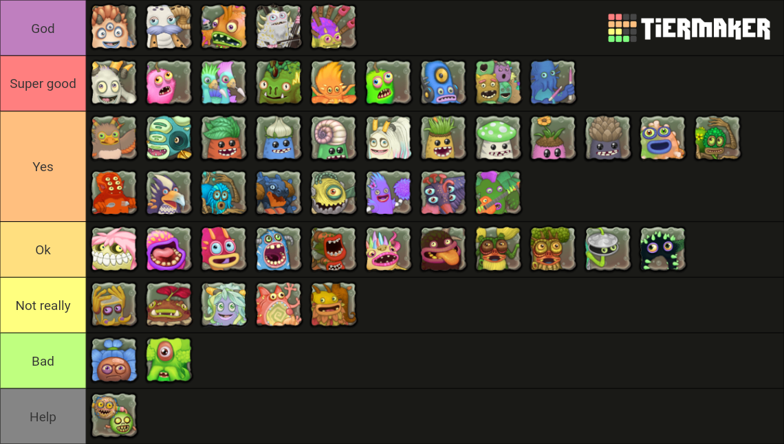MSM Every Single Monster Tier List Rankings) TierMaker