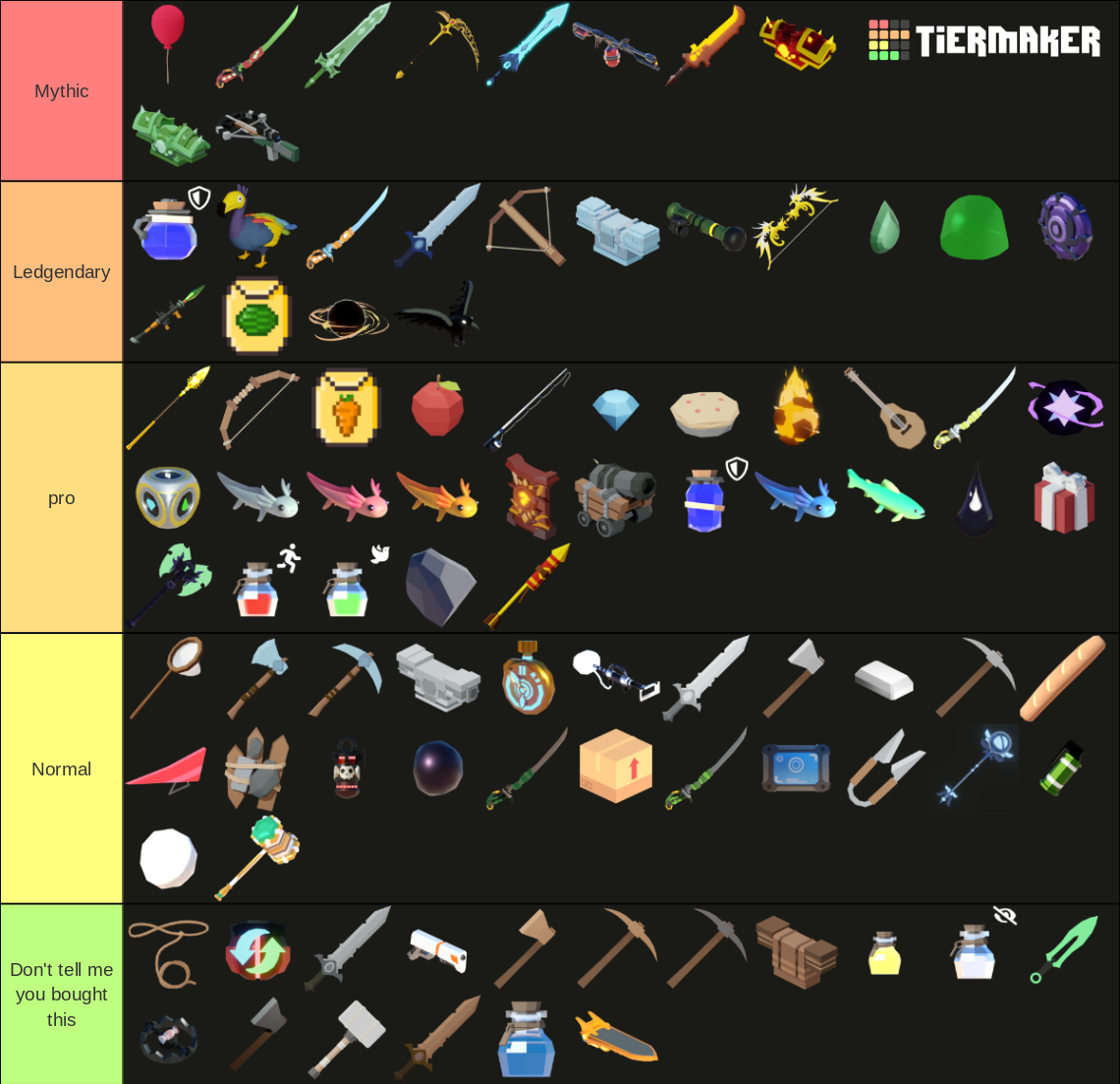 Bedwars Items Season 3 Tier List (Community Rankings) - TierMaker