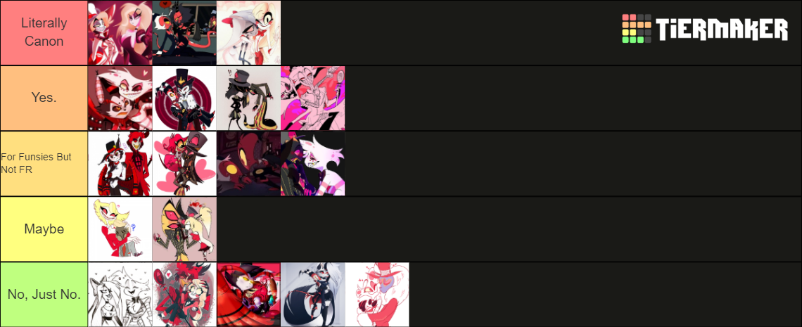 Hazbin Hotel and Helluva Boss ship Tier List (Community Rankings ...